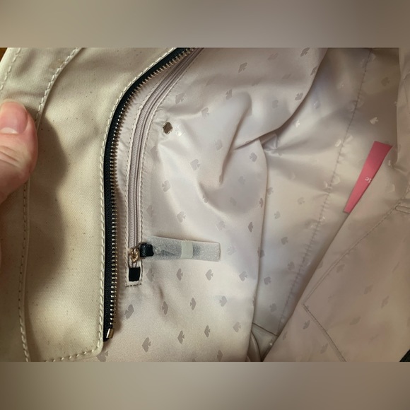 Heart Kate Spade Yours Truly Stripe Zipper Tote - Picture 5 of 5